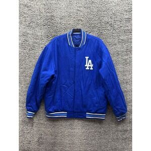 Jh Design Los Angeles Dodgers MLB Reversible Varsity Jacket Blue Mens Size XL